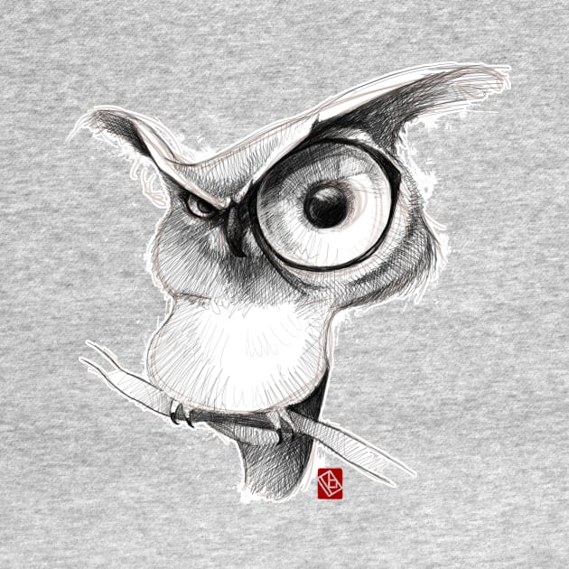 Funny sketchy Owl by Khasis